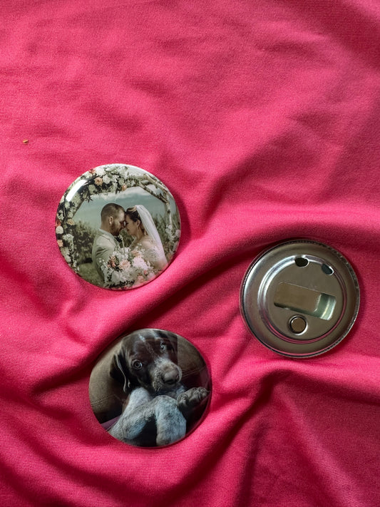2.25" Metal Bottle Opener with Magnet