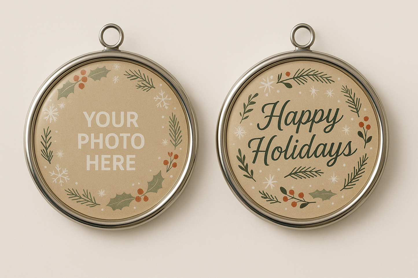 2.25" 2-sided photo ornament